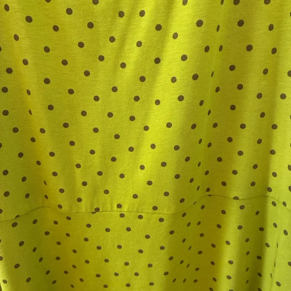 Gudrun Sjoden Green with brown Polka Dots Sleeveless Midi Dress - Picture 4 of 8